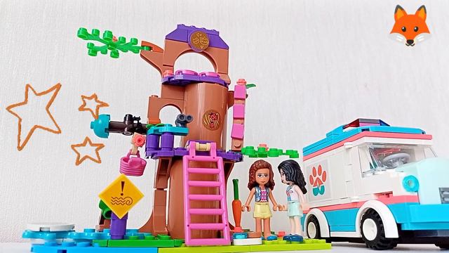 LEGO Friends машина скорой ветеринарной помощи смотреть онлайн