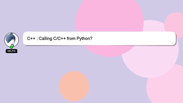 C++ : Calling C/C++ from Python? смотреть онлайн