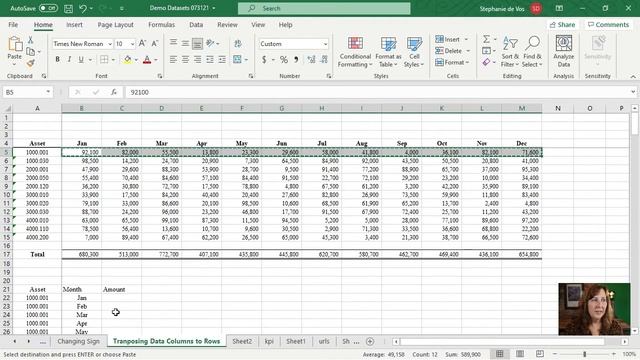 Excel Tip - Transposing Data to be Brought into a Database смотреть онлайн
