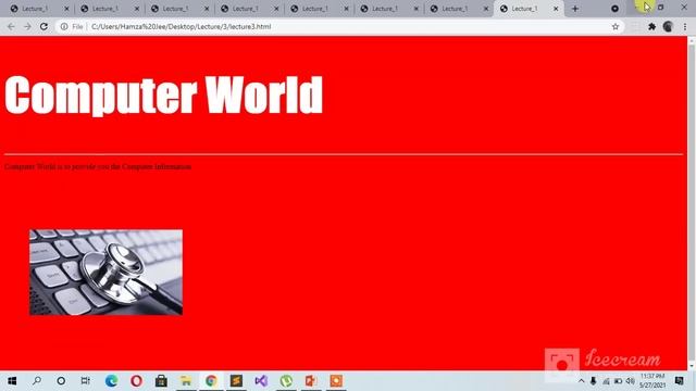 Add Image and marquee in HTML website | Add horizontal line ,Color, Font, and Size of a Text in HTM смотреть онлайн