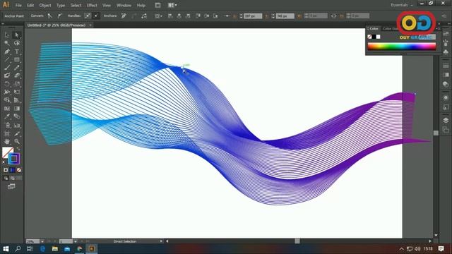 How to Create Wavy Line Art With Blend Tool in Adobe Illustrator смотреть онлайн