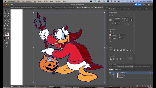 Cleaning Up a PNG File in Adobe Illustrator for my Roland BN20 Print and Cut Machine смотреть онлайн