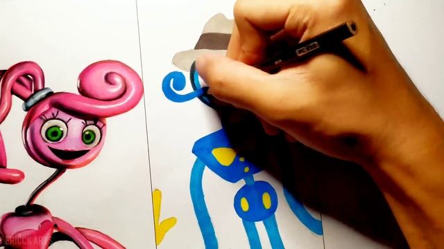 Drawing Mommy Long Legs, Daddy Long Legs, and Baby Long Legs | Poppy Play Time смотреть онлайн