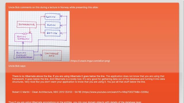 Can hibernate business objects be used as entities in a clean architecture? смотреть онлайн