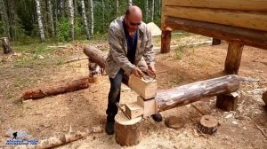 ЛАСТОЧКИН ХВОСТ, ИЗБА, БАНЯ СРУБ СВОИМИ РУКАМИ. Идеальный обжимной паз под мох без тесла по старинк