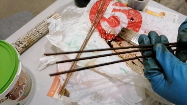 Красим трубочки: марганцовка, перламутр и немного палисандра. смотреть онлайн