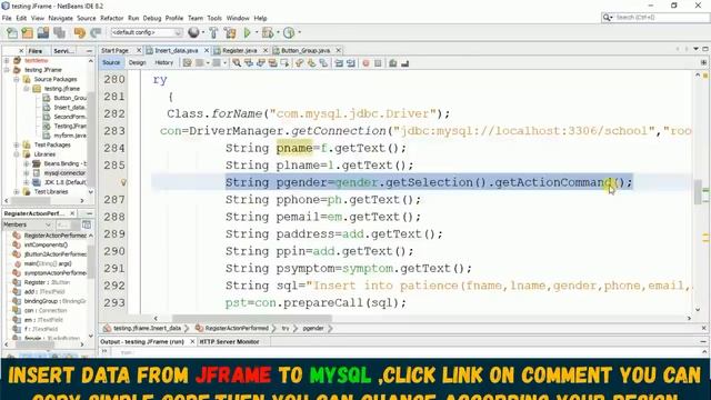 Insert data from Jrame to Mysql/how to save data from java swing to Mysql смотреть онлайн