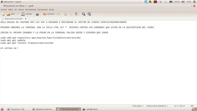 Como descargar el editor de video simplesreenrecorder en ubuntu 14.04 смотреть онлайн