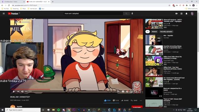 Tommyinnit react to mum am i animated??? смотреть онлайн