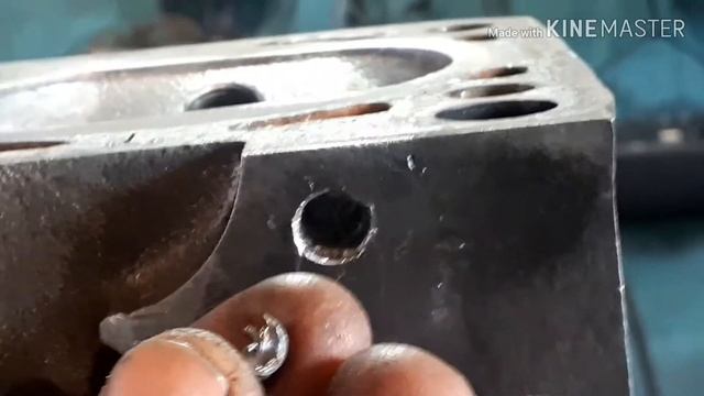 Сварка гбц аргоном + высверливаем шпильку. смотреть онлайн