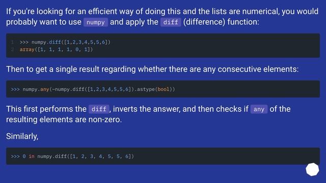 Identify if list has consecutive elements that are equal смотреть онлайн