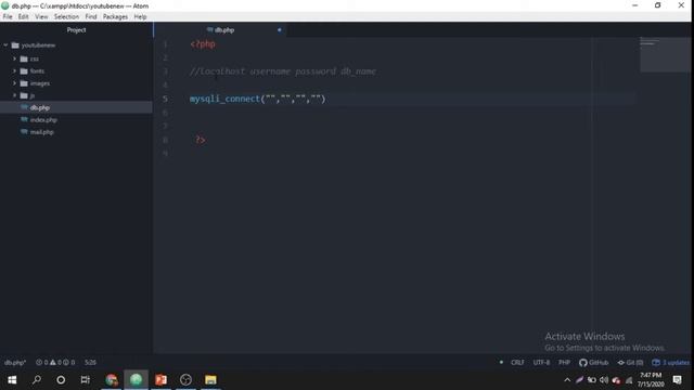 PHP Programming Tutorial: Database Connection & Change Password/Database Name/Error Solving (LN-8) смотреть онлайн