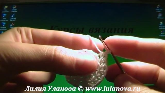 Шапочка крючком белая - Crochet Hat - 1 часть - вязание основы