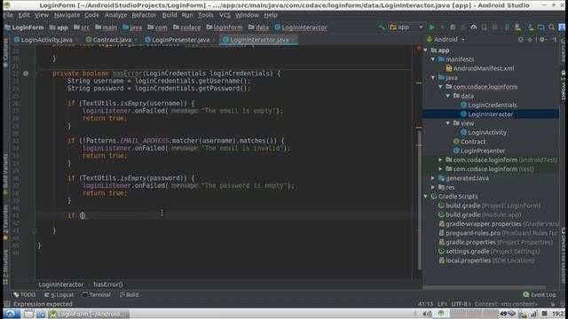 Android Tutorial - Implementing MVP pattern to Login Form смотреть онлайн