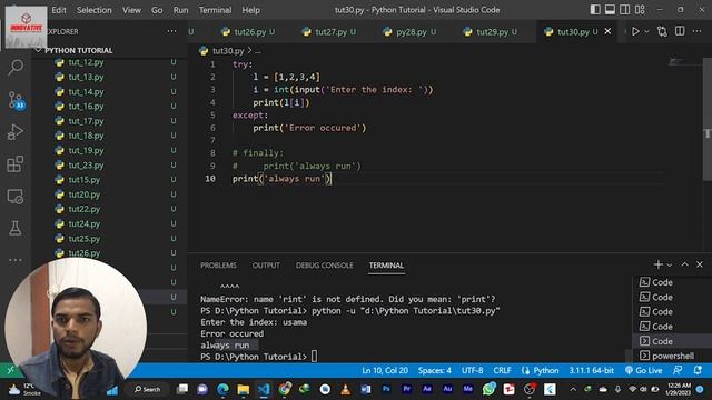 Finally Keyword in Python | Python Course For Zero to Advanced | Tutorial # 28 смотреть онлайн