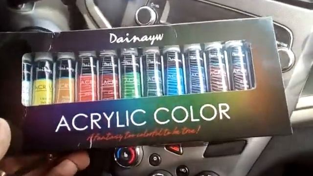 Посылка с алиэкспресс, акриловые краски для аэрографа. смотреть онлайн