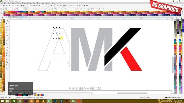 AMK Logo Design | Logo Deisng in CorelDraw x7 Tutorial - by as graphics смотреть онлайн