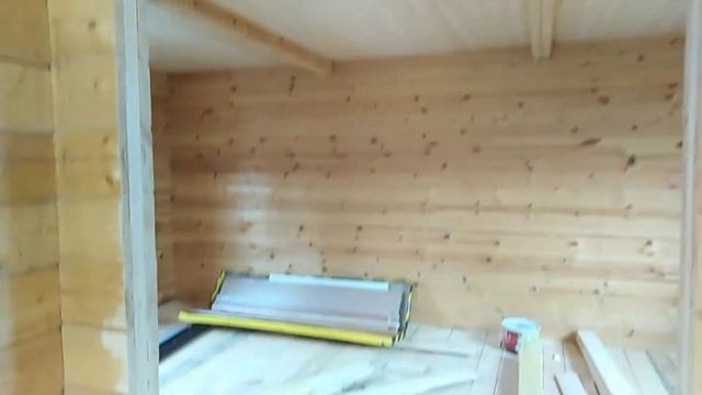 Строй брус, Вытягивание стен, дверная коробка, монтаж фанеры на пол смотреть онлайн