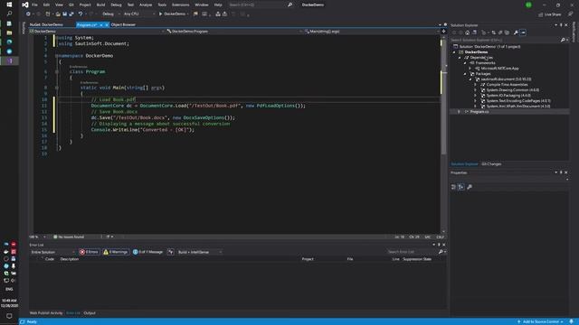 Docker - Как запустить консольное приложение (.NET Core) смотреть онлайн