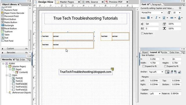 Basic Text Fields in Adobe LiveCycle ® смотреть онлайн