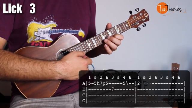 5 BB King Style Blues Licks - Blues Ukulele Tutorial with Tabs смотреть онлайн