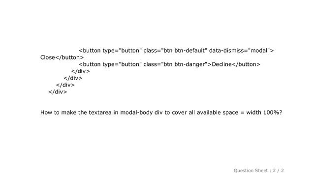 CSS : Set textarea width to 100% in bootstrap modal смотреть онлайн
