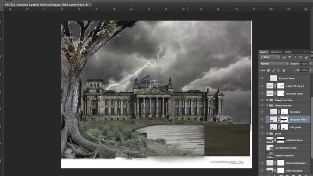 Architecture Photo Manipulation: Reichstag Building Digital Art using Photoshop смотреть онлайн