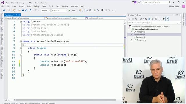 C# Fundamentals for Absolute Beginners 17 Understanding Namespaces смотреть онлайн