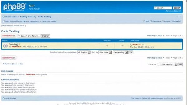 Form Mod development phpBB3