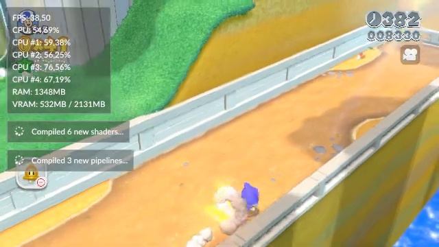 Super Mario 3D World WII U in AMD A8-8650B with AMD Radeon R7 iGPU [640x360] смотреть онлайн
