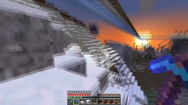 Minecraft LP - 15: Освещение ледяной дороги, крепость, спавнер пауков. смотреть онлайн