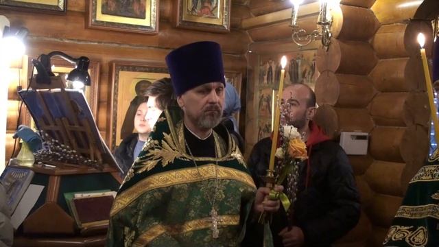 Освящение вербы в храме. Вход Господень в Иерусалим. Всенощное бдение. смотреть онлайн