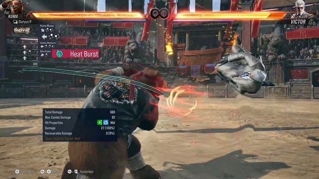 Tekken 8 Kuma Combos - Tekken 8 Kuma Combo Tutorial Guide