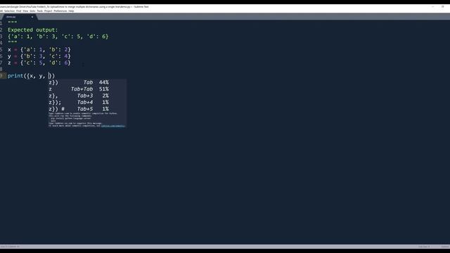How to merge multiple dictionaries with a single line of code in Python смотреть онлайн