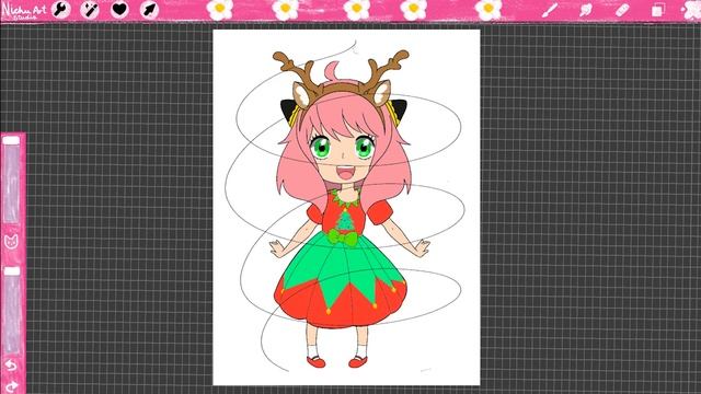 Anya Forger special christmas - SPEEDPAINT#26 смотреть онлайн