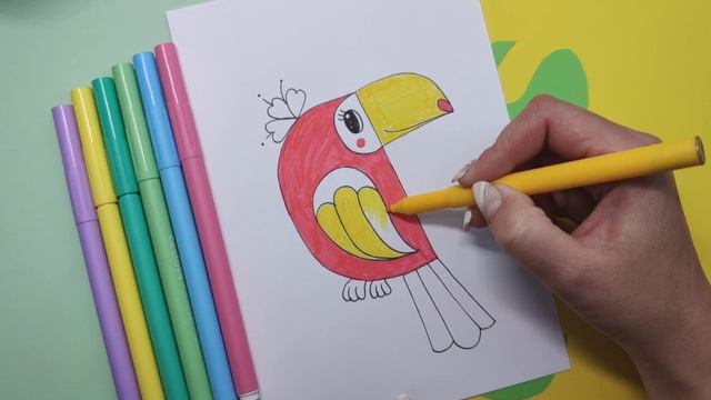 МалышкаТукан. Рисуем тропики. Создаём летнее настроение! #уралето #тукан #рисуемвместе #урок смотреть онлайн