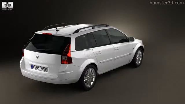 Renault Megane Grandtour 2003 by 3D model store Humster3D.com смотреть онлайн