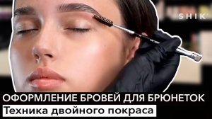 Оформление бровей для брюнеток / Техника двойного окраса / SHIK