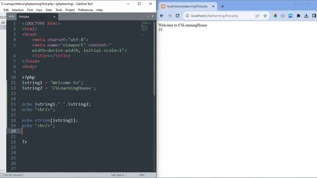 PHP String Functions in Urdu / Hindi with English Subtitles Vdo-07 | CSlearninghouse смотреть онлайн