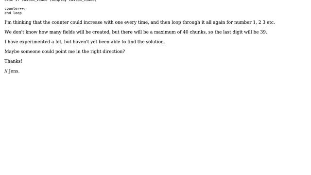 Wordpress: Loop through multiple custom fields with increasing number смотреть онлайн