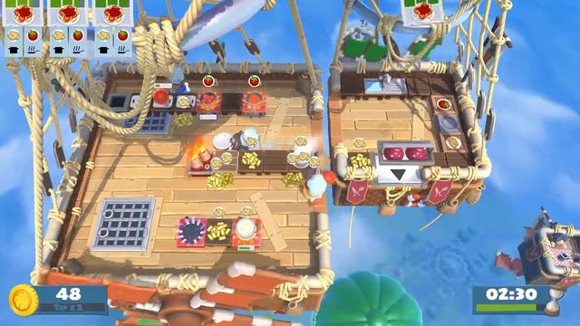 Overcooked 2 1-5, 4 Stars (3 Players) THE TOMATO 🍅 смотреть онлайн