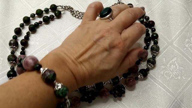 Украшения своими руками Цоизит и лепидолит смотреть онлайн