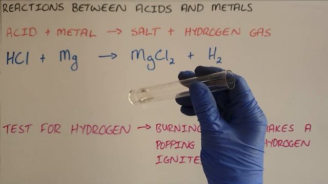 Reaction of an Acid (Hydrochloric Acid) and a Metal (Magnesium) and the Popping Test смотреть онлайн