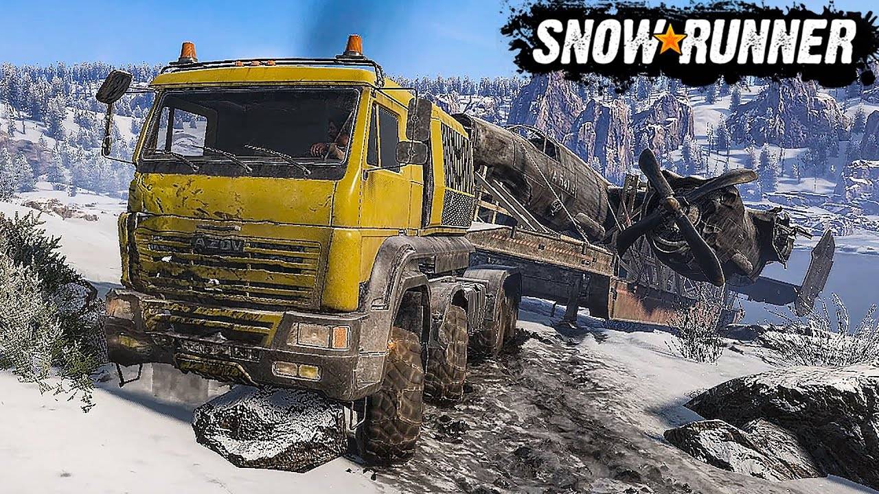 SnowRunner. Кольский п-ов. Имандра. Миссия Звезда в небе. Вывозим самолет. Режим Хардкор. #087 смотреть онлайн