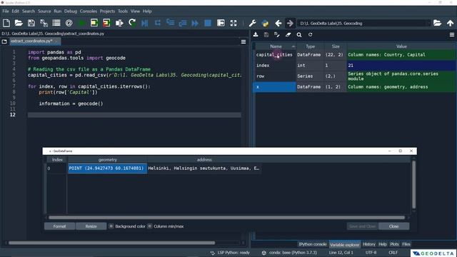 Automatically Retrieving Geographic Coordinates (Geocoding with Python) смотреть онлайн