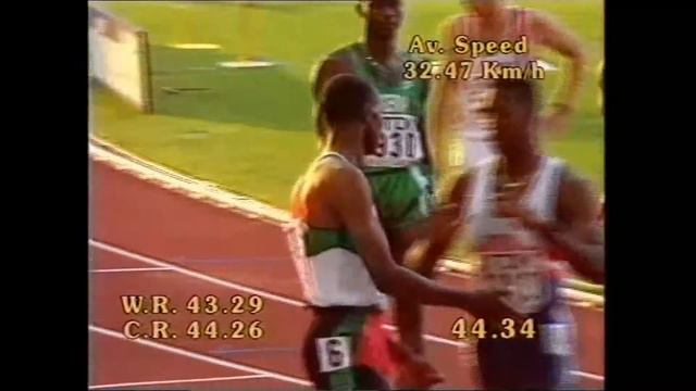 1993 World Championships, 400m Semifinal 2, Stuttgart, Germany смотреть онлайн