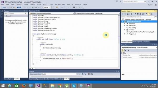Publish Windows Forms Application