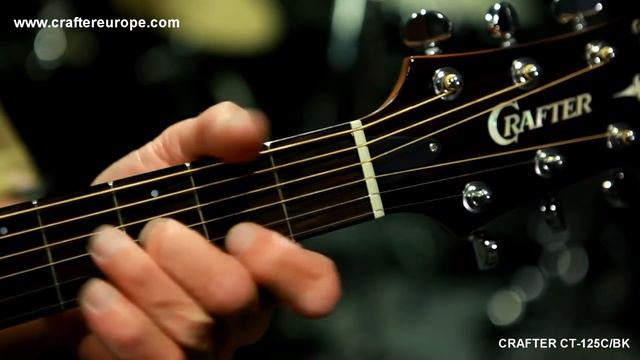 Demonstration of sound | Electro acoustic guitar Crafter CT 125C/BK смотреть онлайн