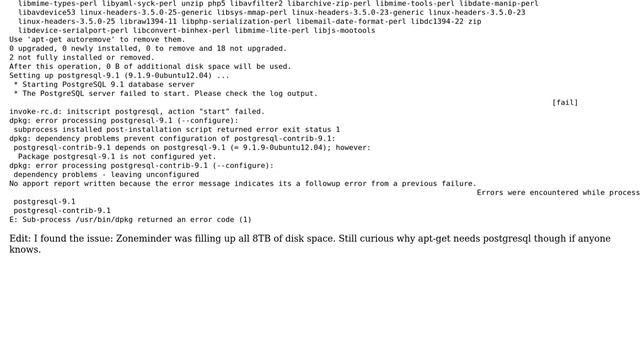 apt-get fails at everything in Ubuntu due to postgresql error - how to fix? смотреть онлайн
