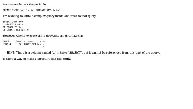Error: There is a column named in table "\*SELECT\*", but it cannot be referenced from this part... смотреть онлайн